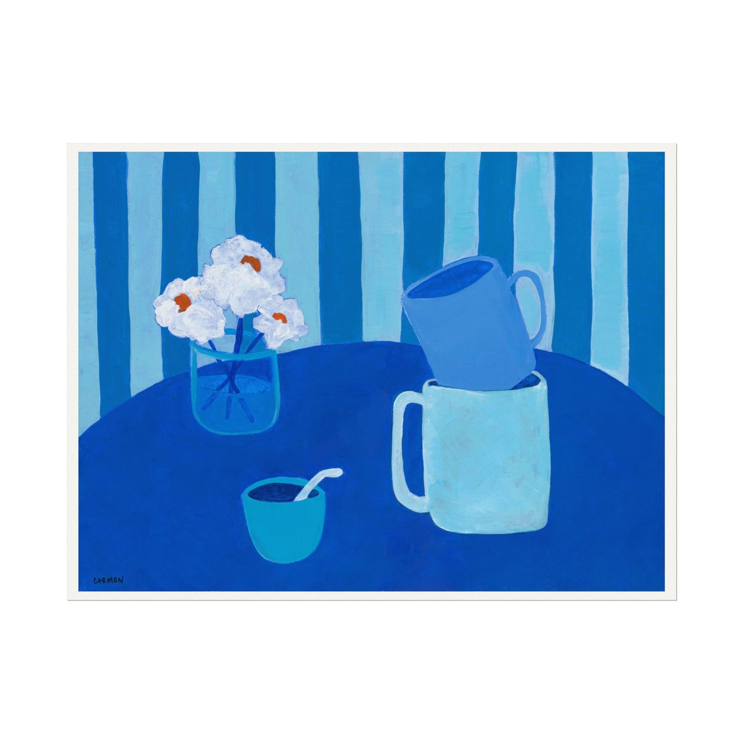 monochrome flat life blue no.1