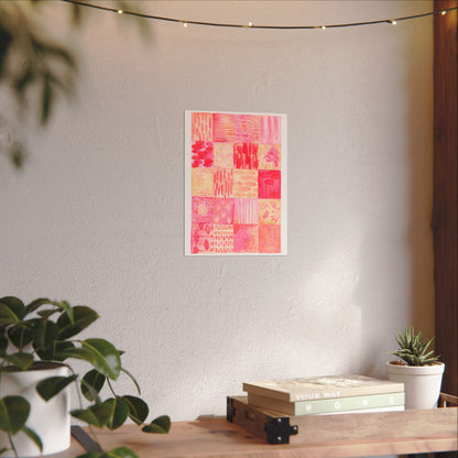 Pink Quilted Watercolor