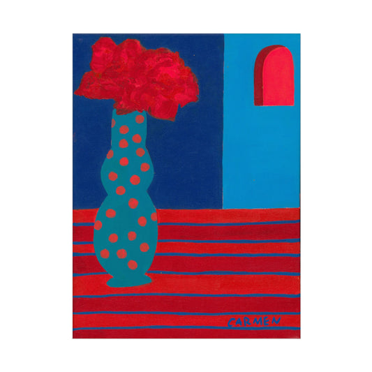 Duotone bouquet in red and blue