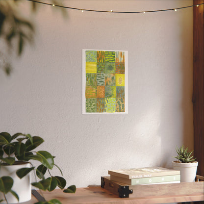 Green Quilted Watercolor