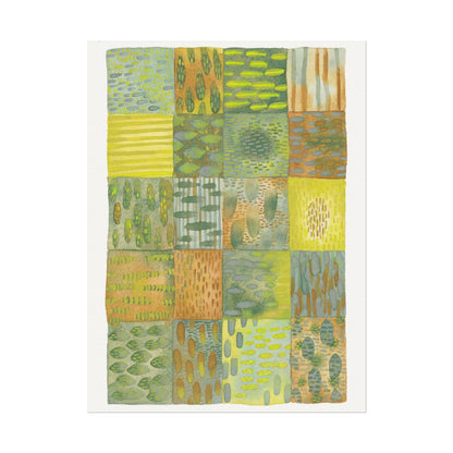 Green Quilted Watercolor