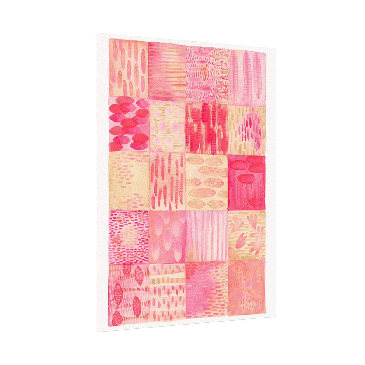 Pink Quilted Watercolor