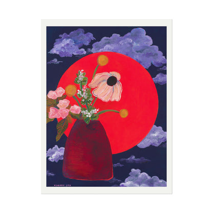 fluorescent red solar bouquet