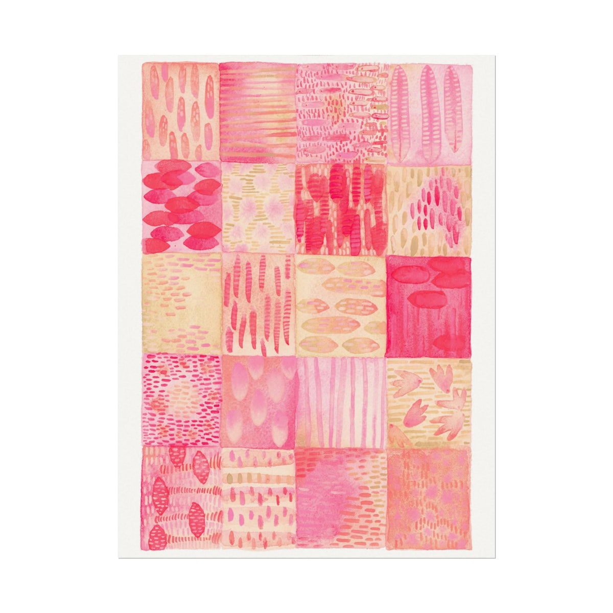 Pink Quilted Watercolor