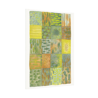 Green Quilted Watercolor