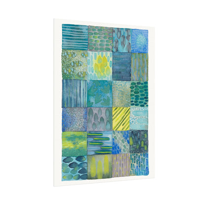 Blue Quilted Watercolor