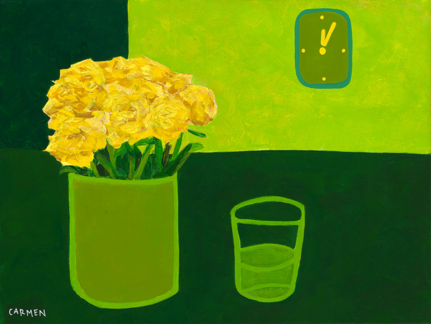 monochrome flat life green no.1