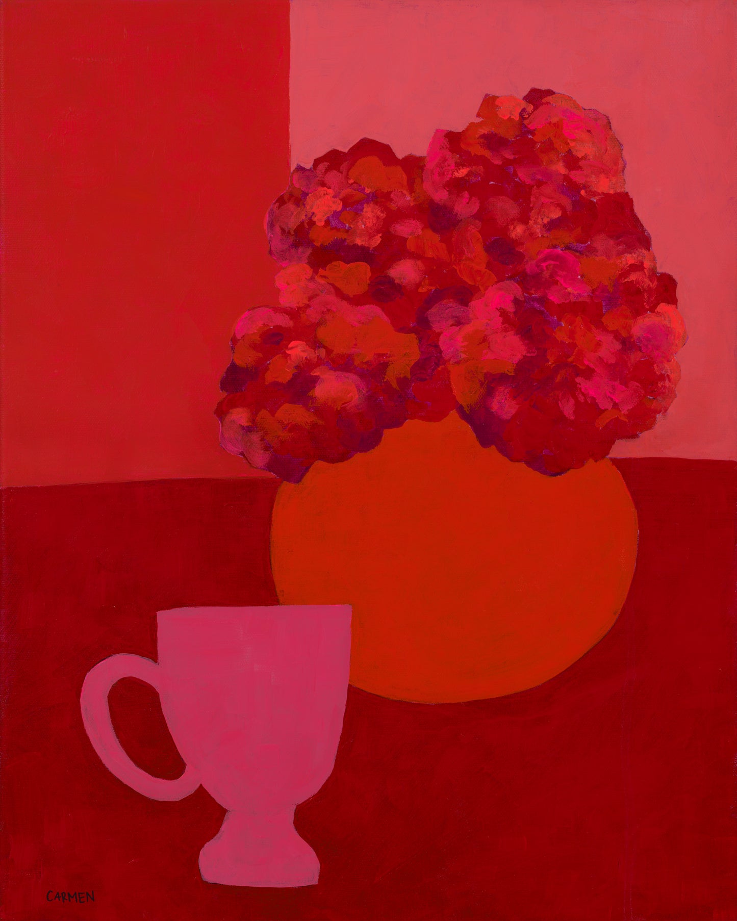 monochrome flat life red no.1